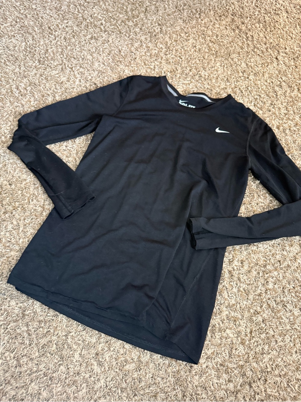 Nike Black Long-Sleeve Dr-Fit Tee